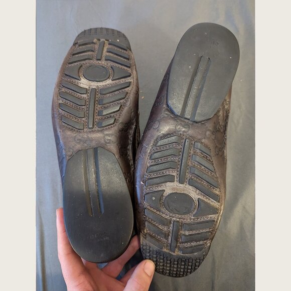GUCCI - Embossed Guccissima leather loafers - Sz 11 - Picture 7 of 13